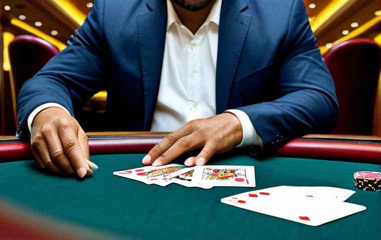 **Prompt:** "A professional, fully clothed card dealer in a high-end casino, dealing cards at a blackjack table, appropriate attire, safe for work, perfect anatomy, natural proportions, professional photography, well-lit, focus on hands, modest clothing, family-friendly environment."